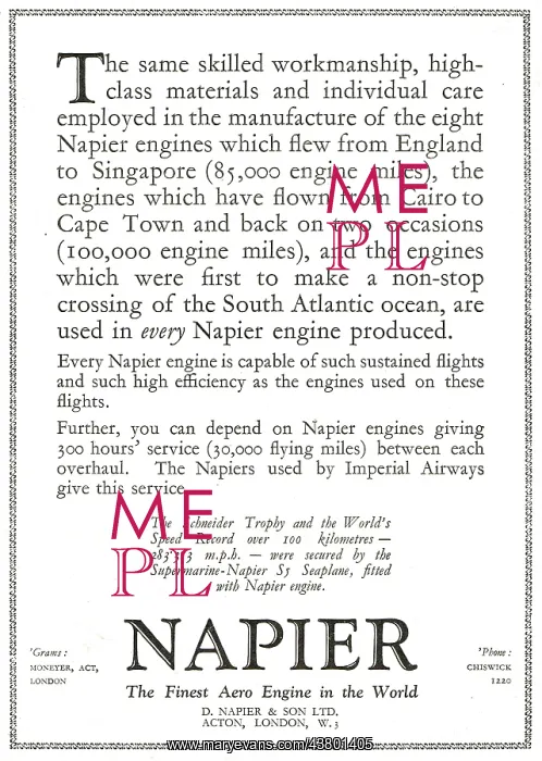 : Supermarine-Napier S5 (Napier Aero Engine) : Supermarine-Napier S5 (Napier Aero Engine)