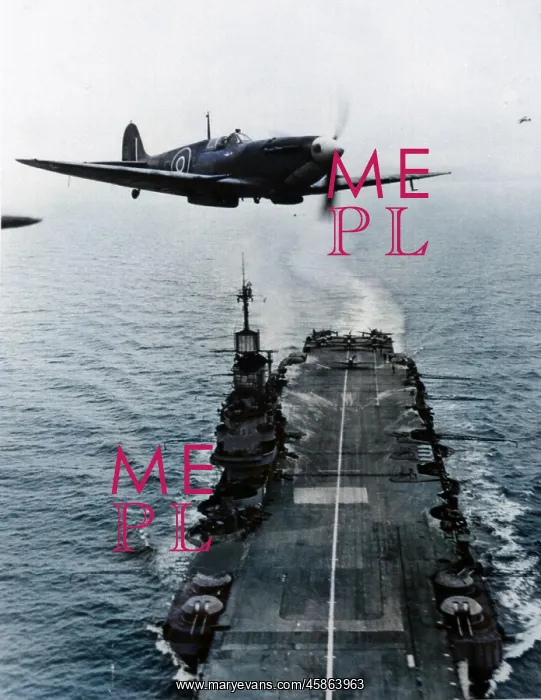 : Supermarine Seafire IIc above carrier