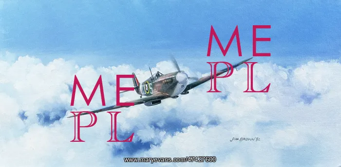 : Supermarine Spitfire Mark VB ? in flight over clouds : Supermarine Spitfire Mark VB ? in flight over clouds