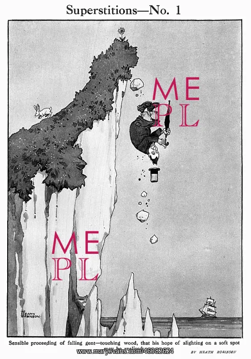 : Superstitions - No. 1 by Heath Robinson : Superstitions - No. 1 by Heath Robinson