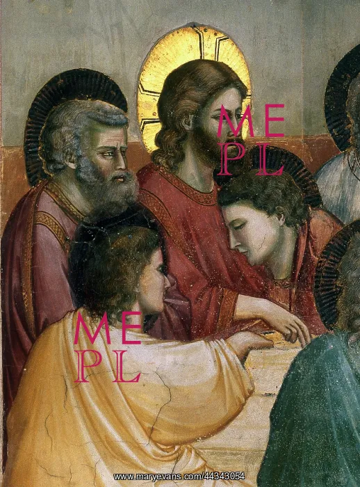 : The Last Supper (detail), by Giotto : The Last Supper (detail), by Giotto