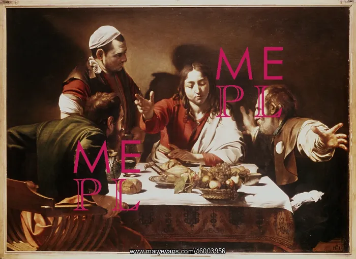 : The Supper at Emmaus, by Caravaggio : The Supper at Emmaus, by Caravaggio