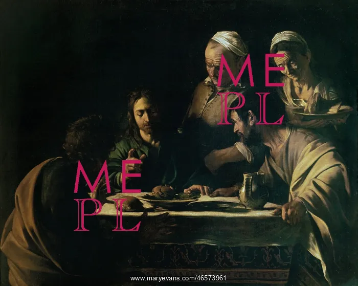 : The Supper at Emmaus, by Caravaggio : The Supper at Emmaus, by Caravaggio