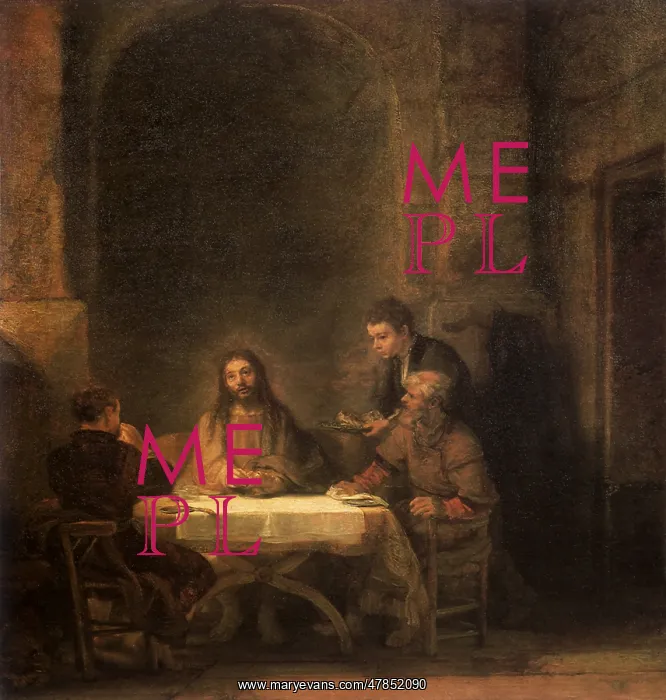 : The Supper at Emmaus, by Rembrandt : The Supper at Emmaus, by Rembrandt