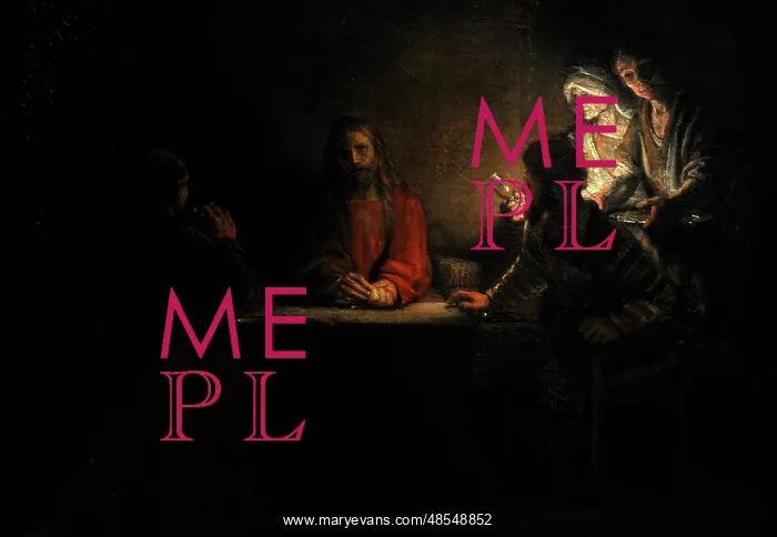 : Supper at Emmaus, by Rembrandt : Supper at Emmaus, by Rembrandt