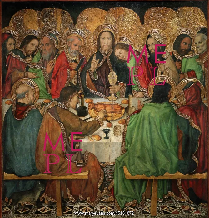 : Last Supper, St Augustine Altarpiece, Museu Nacional : Last Supper, St Augustine Altarpiece, Museu Nacional