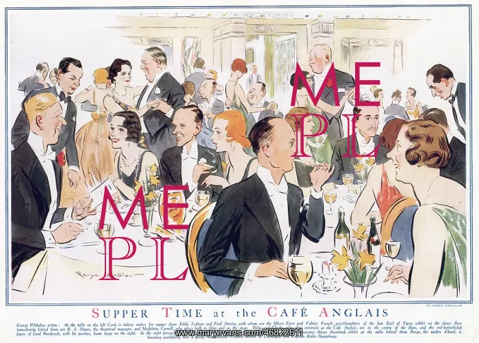 : Supper Time at the Cafe Anglais by George Whitelaw : Supper Time at the Cafe Anglais by George Whitelaw