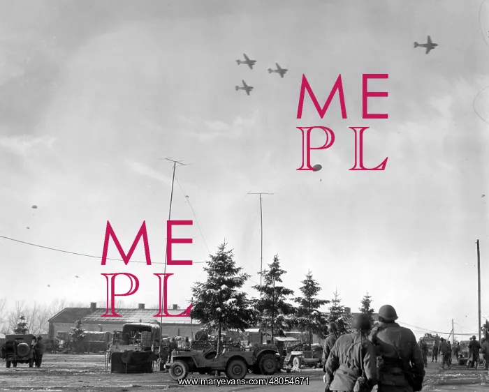 : Supplies dropped at Bastogne : Supplies dropped at Bastogne
