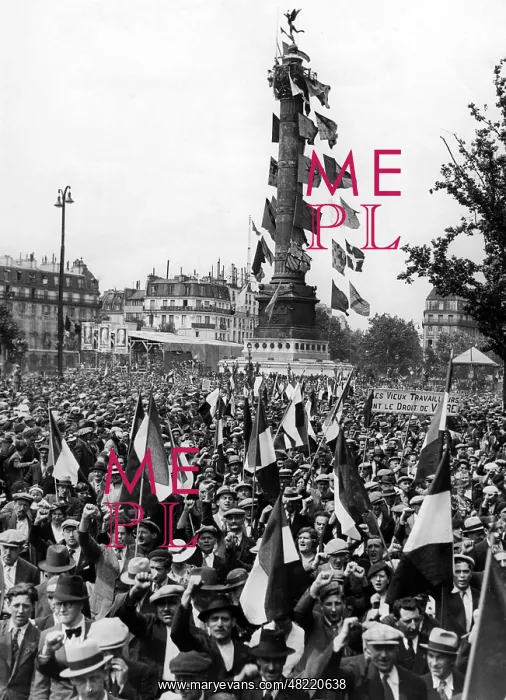 : Supporters of the Popular Front in Paris, 1936 : Supporters of the Popular Front in Paris, 1936