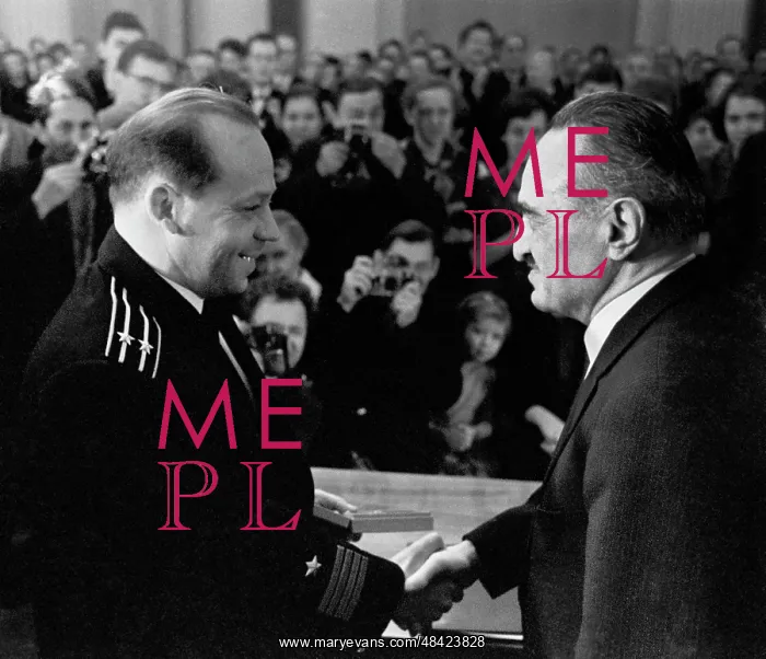 : Supreme Soviet Chairman Mikoyan awards Soviet : Supreme Soviet Chairman Mikoyan awards Soviet
