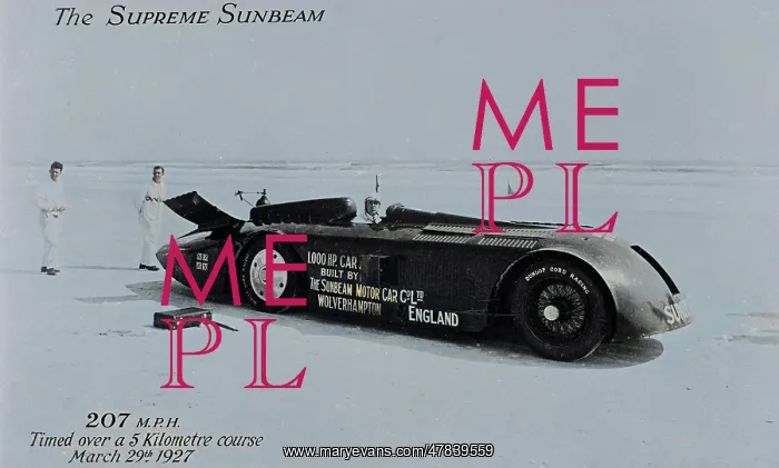 : The Supreme Sunbeam with Henry Segrave at the wheel : The Supreme Sunbeam with Henry Segrave at the wheel