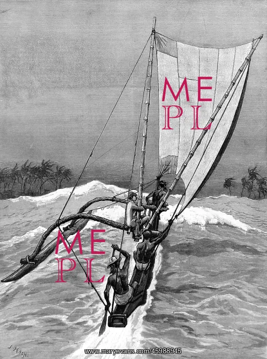 : A Surf-Boat, Sri Lanka, 1887 : A Surf-Boat, Sri Lanka, 1887