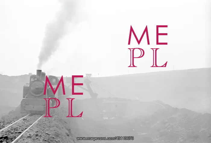 : Surface coal mining - steam locomotive : Surface coal mining - steam locomotive