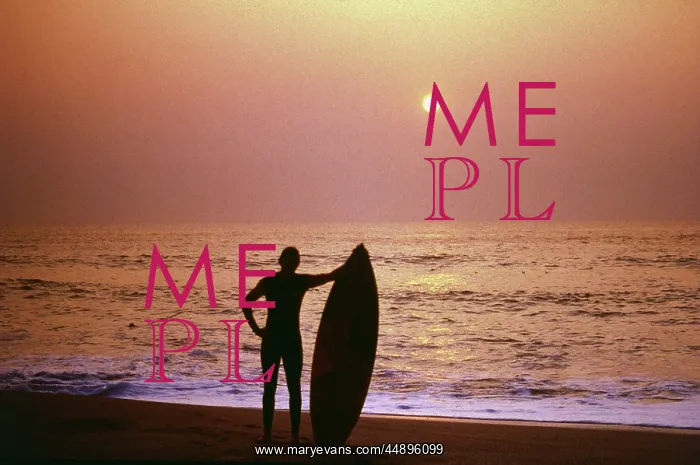 : Surfer silhouetted against the sea : Surfer silhouetted against the sea