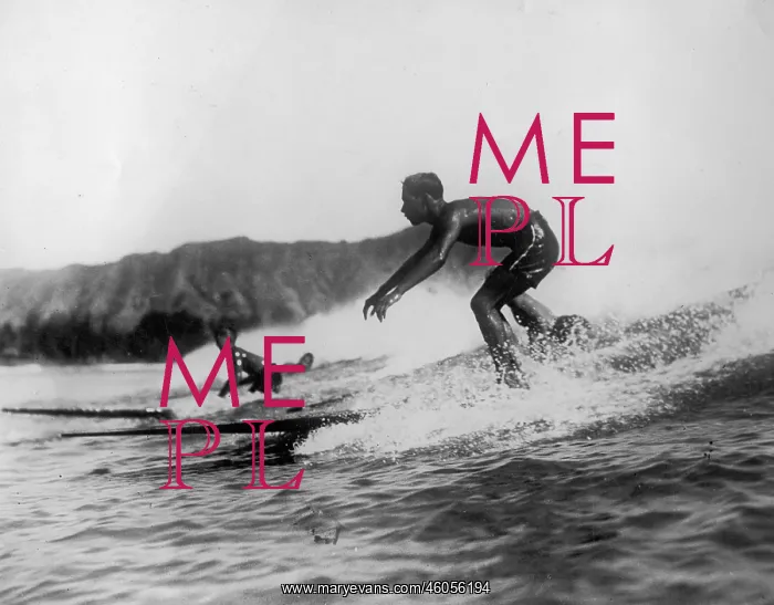 : Surfers at the coast of Waikiki : Surfers at the coast of Waikiki