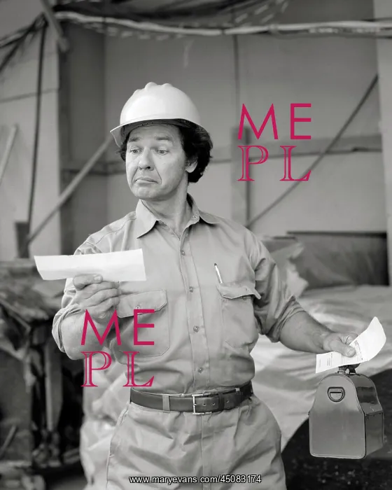 : Surprised Workman wearing Work Clothes Hard Hat : Surprised Workman wearing Work Clothes Hard Hat