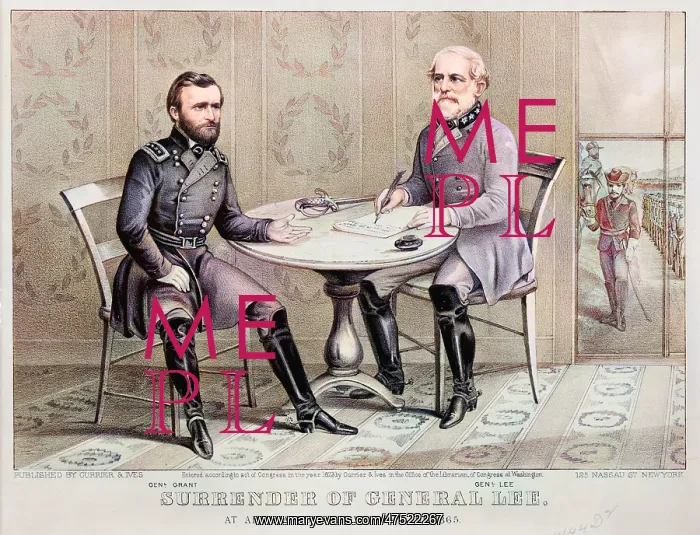 : Surrender of General Lee - at Appomattox, C.H. Va. April 9th : Surrender of General Lee - at Appomattox, C.H. Va. April 9th