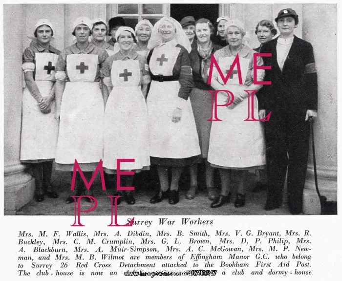 : Surrey War Workers - Members of Effingham Manor GC : Surrey War Workers - Members of Effingham Manor GC
