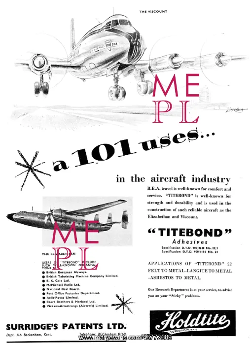 : Surridges Patents - Holdite & Titebond : Surridges Patents - Holdite & Titebond