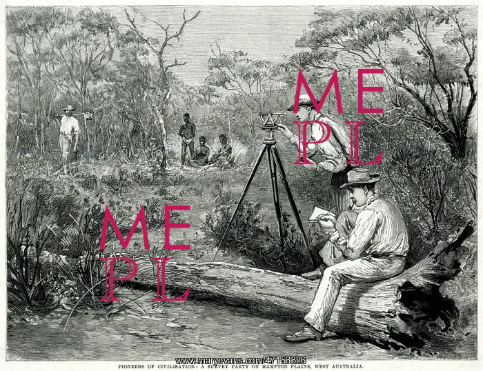 : Surveying party in Australia 1895 : Surveying party in Australia 1895