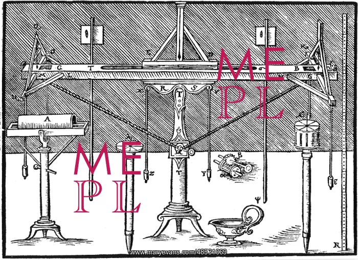 : A surveyor's level. From Gaultherus Rivius Architechturno : A surveyor's level. From Gaultherus Rivius Architechturno