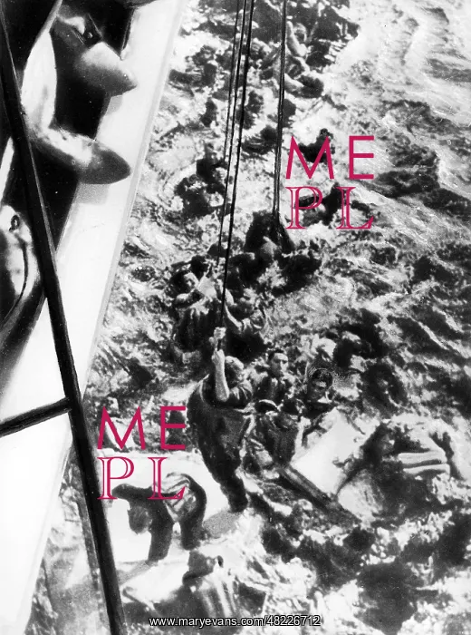 : Survivors of the battleship Bismarck collected by the : Survivors of the battleship Bismarck collected by the