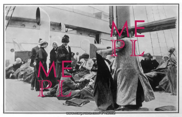 : Survivors of the Titanic sinking aboard the Carpathia : Survivors of the Titanic sinking aboard the Carpathia