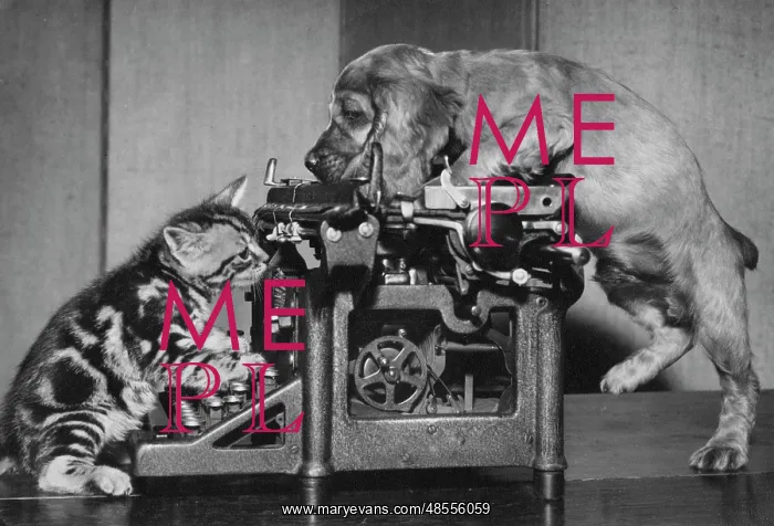  : Susi - with kitten and typewriter