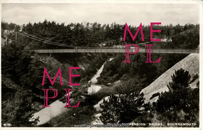 : Suspension Bridge, The Chine, Dorset : Suspension Bridge, The Chine, Dorset