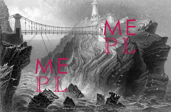 : Suspension bridge to the South Stack lighthouse : Suspension bridge to the South Stack lighthouse