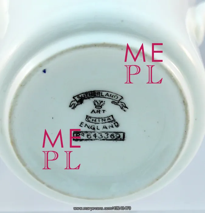 : Sutherland China cream jug - Flags of the Allies : Sutherland China cream jug - Flags of the Allies