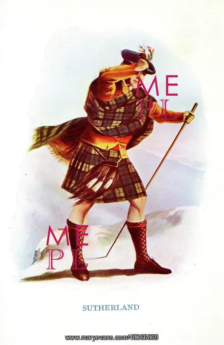 : Sutherland, Traditional Scottish Clan Costume : Sutherland, Traditional Scottish Clan Costume