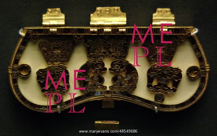 : Sutton Hoo Treasure. Purse lid. 7th-8th centuries AD : Sutton Hoo Treasure. Purse lid. 7th-8th centuries AD