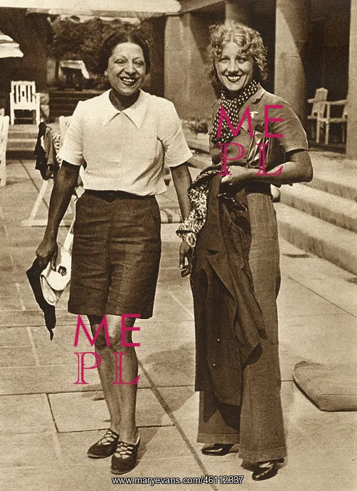 : Suzanne Lenglen & Mrs Jay Gould at Monte Carlo : Suzanne Lenglen & Mrs Jay Gould at Monte Carlo