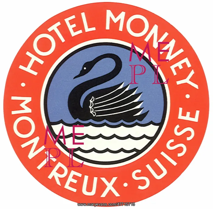  : Swan Luggage Label
