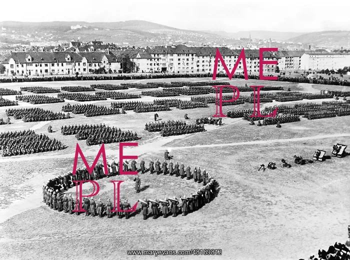 : Swearing in recruits of the Austrian army, 1936 : Swearing in recruits of the Austrian army, 1936