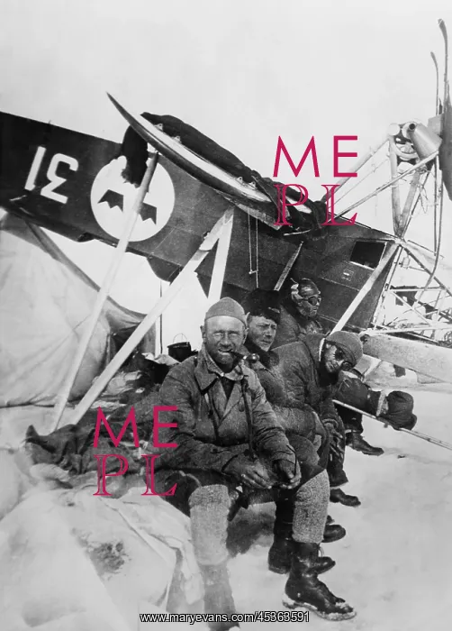 : Swedish Aviator, Einor Lundborg with survivors of : Swedish Aviator, Einor Lundborg with survivors of