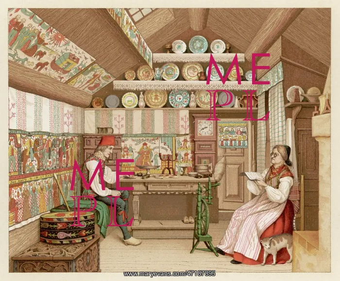 : SWEDISH PEASANT INTERIOR : SWEDISH PEASANT INTERIOR