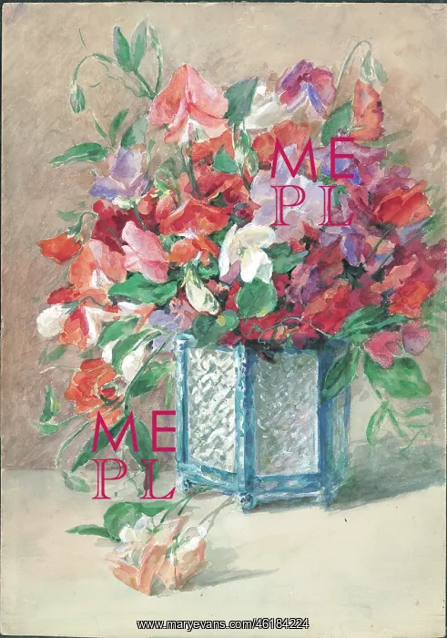 : Sweetpeas'. Flowers in vase : Sweetpeas'. Flowers in vase
