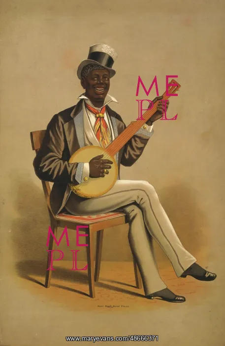 : Swell negro banjo player, circa 1875 : Swell negro banjo player, circa 1875