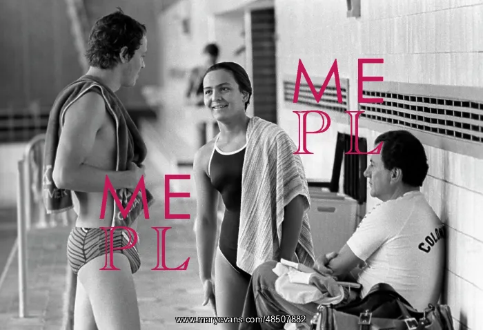 : Swimmers at training, 1980 : Swimmers at training, 1980