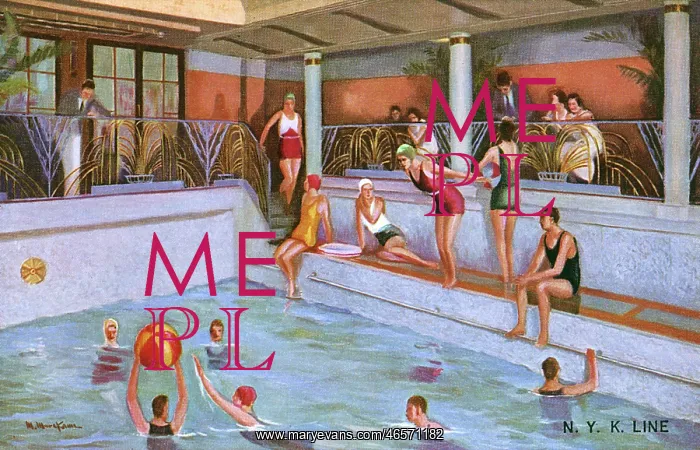 : Swimming Pool aboard a ship of the NYK Line : Swimming Pool aboard a ship of the NYK Line