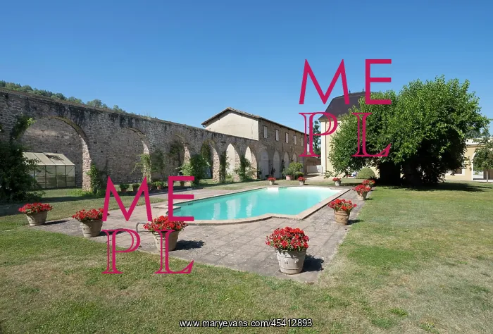 : Swimming pool, Chateau de la Chaize, Odenas, Rhone, France : Swimming pool, Chateau de la Chaize, Odenas, Rhone, France