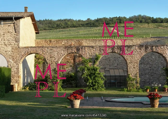 : Swimming pool, Chateau de la Chaize, Odenas, Rhone, France : Swimming pool, Chateau de la Chaize, Odenas, Rhone, France