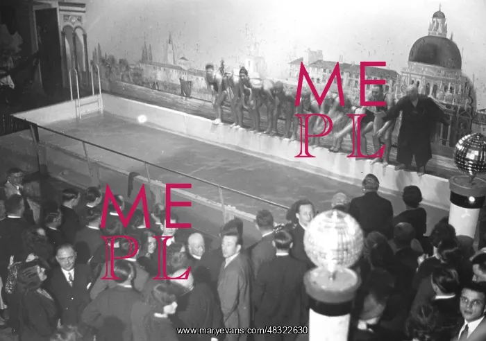 : Swimming pool in a dance palace in Berlin, 1931 : Swimming pool in a dance palace in Berlin, 1931