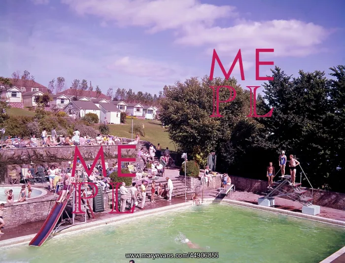 : Swimming pool at a holiday camp, Paignton, Devon : Swimming pool at a holiday camp, Paignton, Devon
