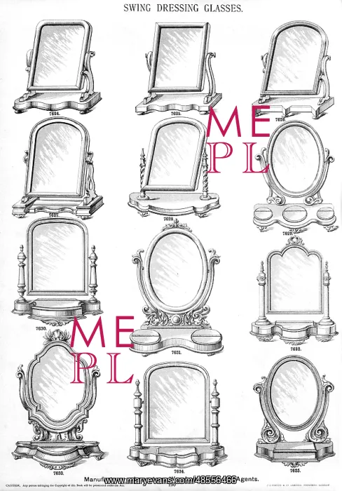 : Swing Dressing Glasses (Mirrors), Plate 190 : Swing Dressing Glasses (Mirrors), Plate 190
