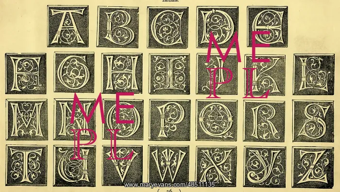 : Swirl block initial capitals A-Z : Swirl block initial capitals A-Z