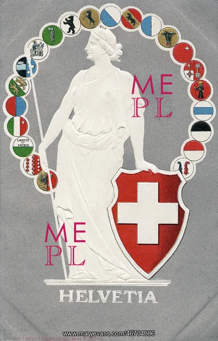 : The Swiss Cantons and personification of Switzerland : The Swiss Cantons and personification of Switzerland