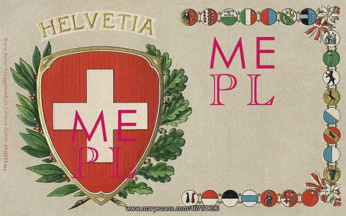  : The Swiss Cantons and shield flag of Switzerland